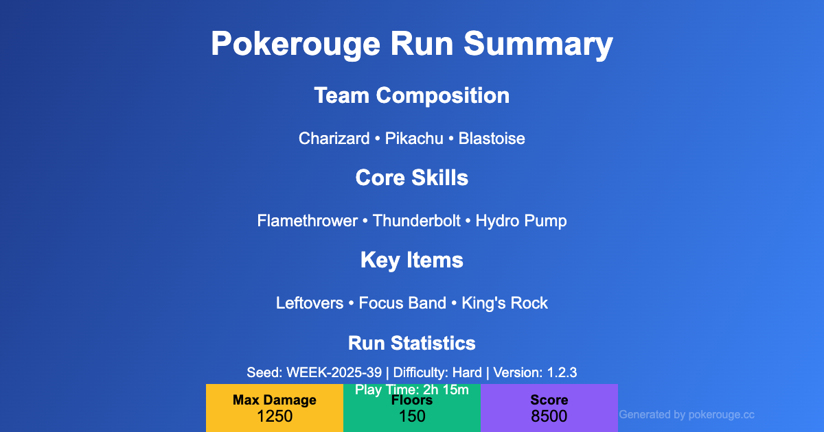 Pokerouge Score Card Generator